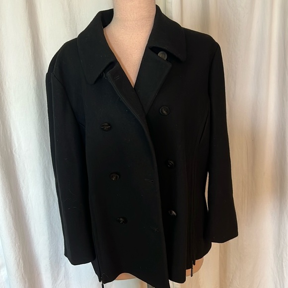 Georgio Armani Semi Cropped Women’s Jacket Double Breasted Button  Zippers Italy - Picture 2 of 16